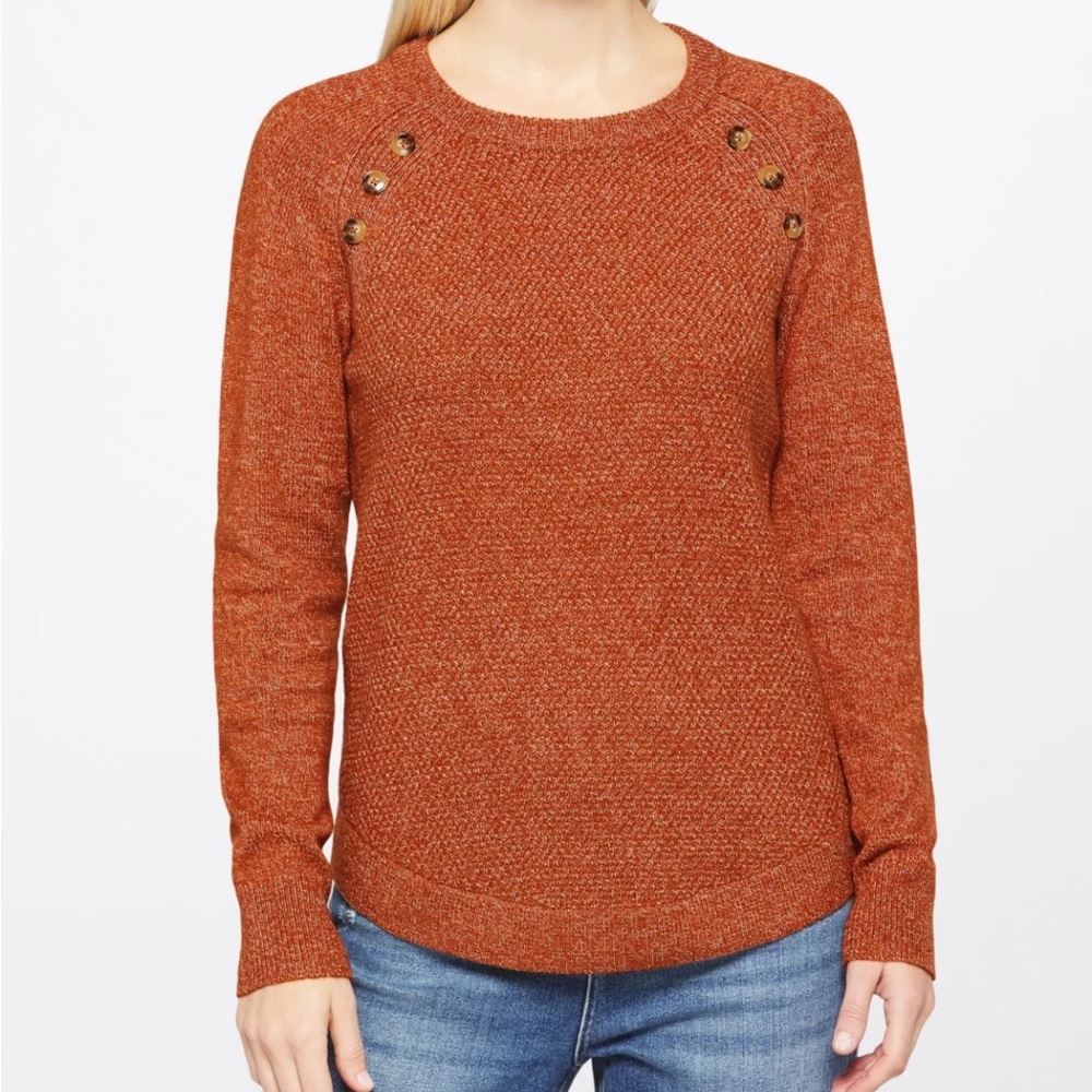 Stitch Fix l Market & Spruce Janice Textured Button Detail Raglan Sweater, Small